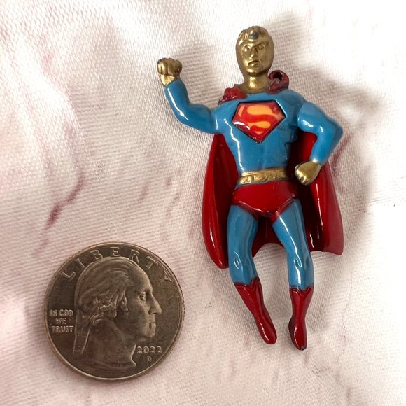 1978 Superman Metal Pendant - Vintage Unique and Rare